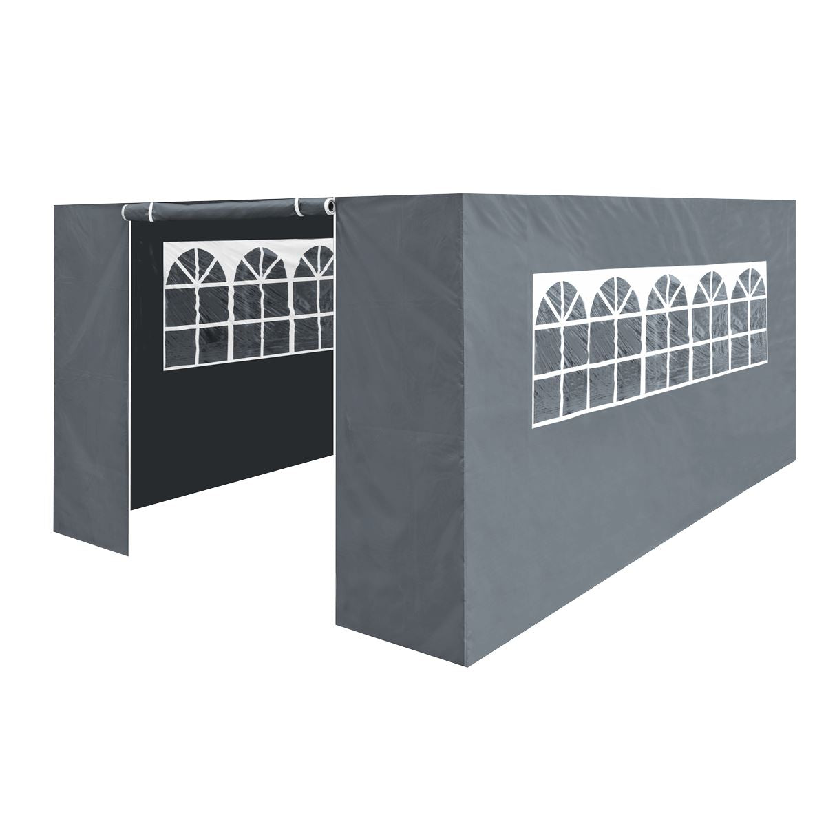 Dellonda Side Walls Doors Windows for Gazebo Marquee 3 x 4.5m Models Grey DG153