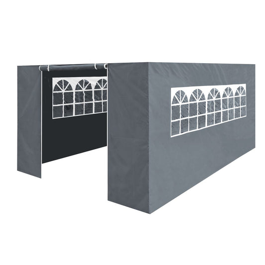 Dellonda Side Walls Doors Windows for Gazebo Marquee 3 x 4.5m Models Grey DG153