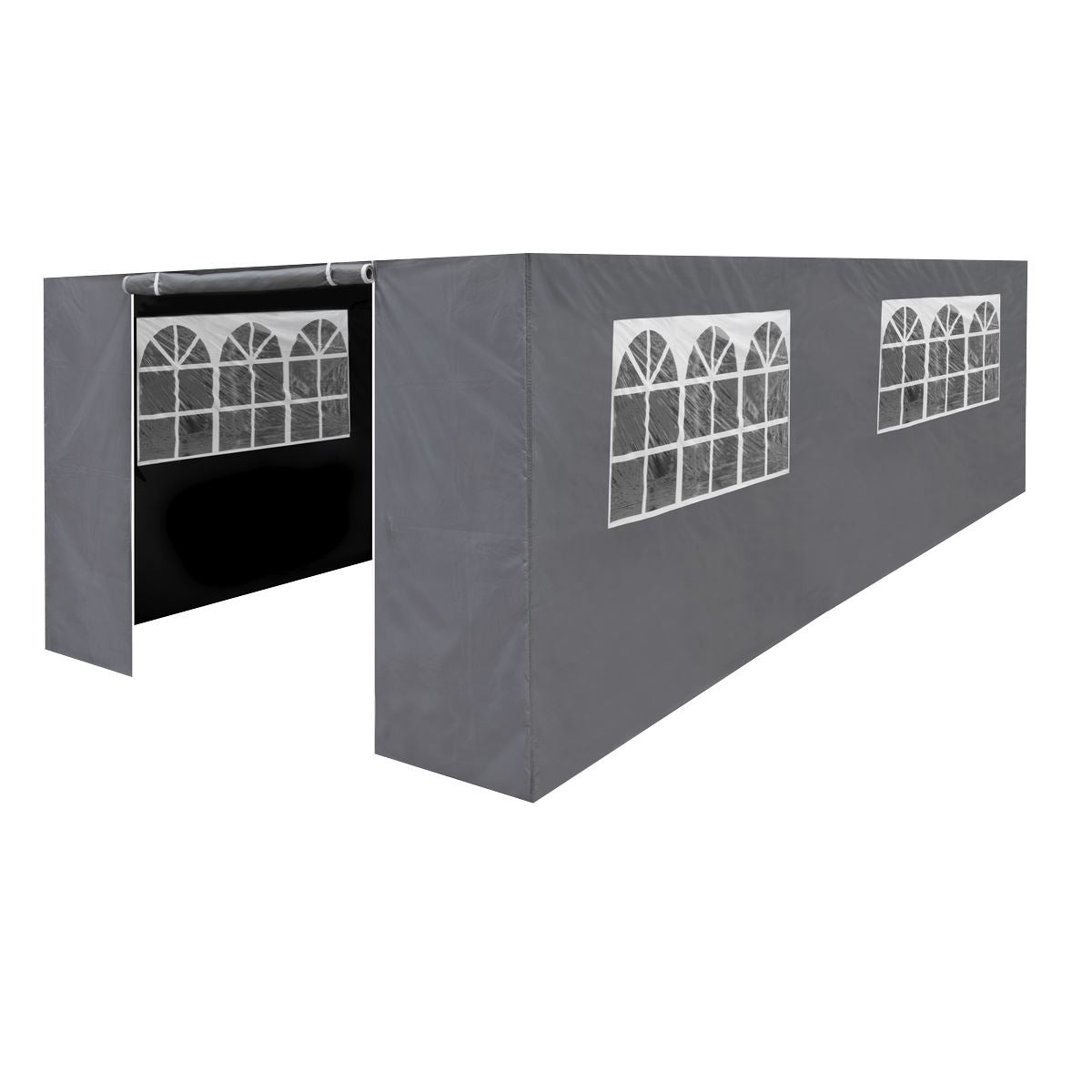 Dellonda Side Walls Doors Windows for Gazebo Marquee 3 x 6m Models Grey DG157