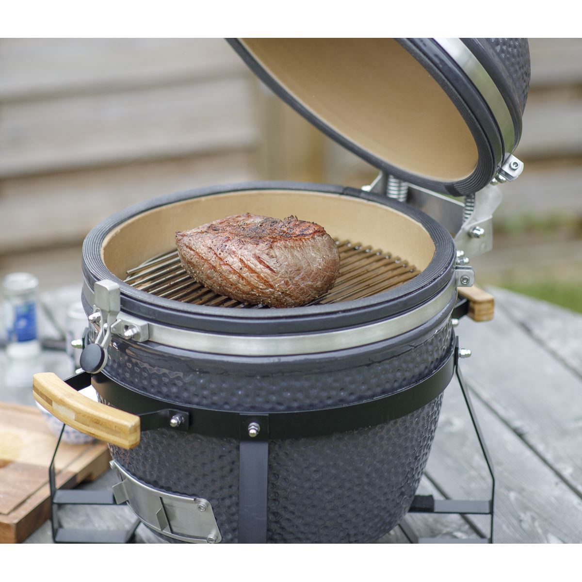 Dellonda Deluxe 16" 40cm Ceramic Kamado Style BBQ Grill Oven Smoker DG158