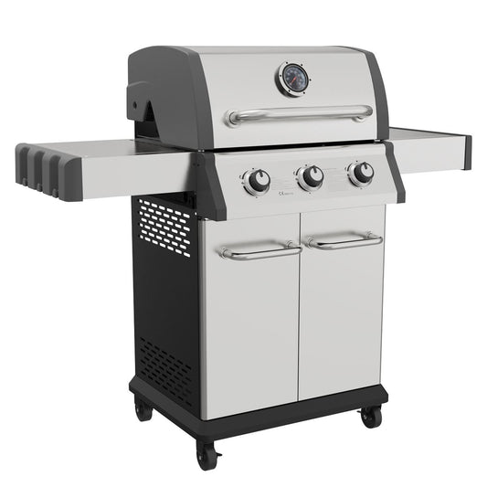 Sealey Dellonda 3 Burner Deluxe Gas BBQ Piezo Ignition Stainless Steel DG16