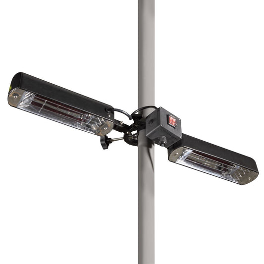 Dellonda Folding Parasol Gazebo Patio Outdoor Infrared Heater Two Panels DG176