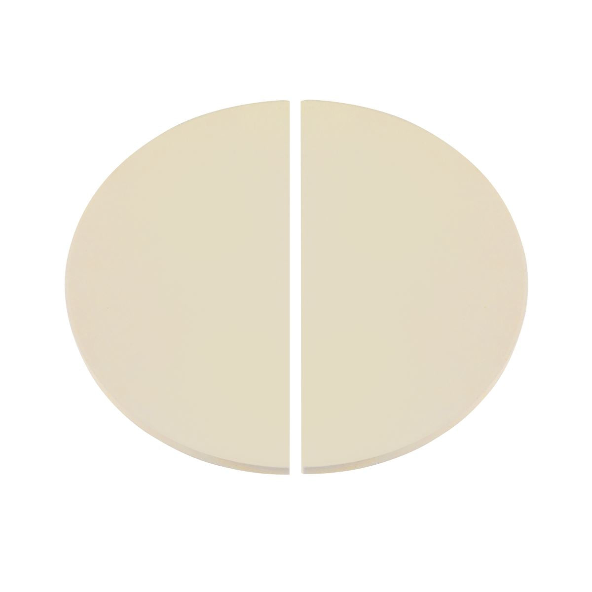 Sealey Dellonda Kamado Halfmoon Ceramic Heat Deflector Plate 15" Set of 2 DG185