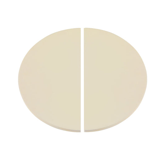 Sealey Dellonda Kamado Halfmoon Ceramic Heat Deflector Plate 15" Set of 2 DG185