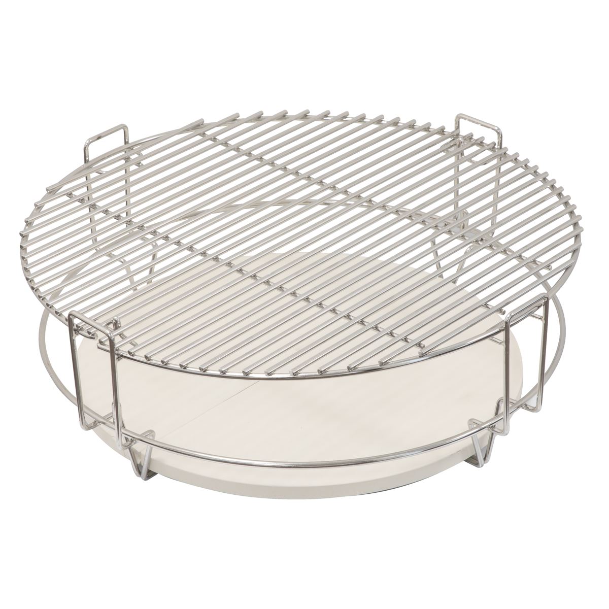 Sealey Dellonda Kamado Halfmoon Ceramic Heat Deflector Plate 15" Set of 2 DG185