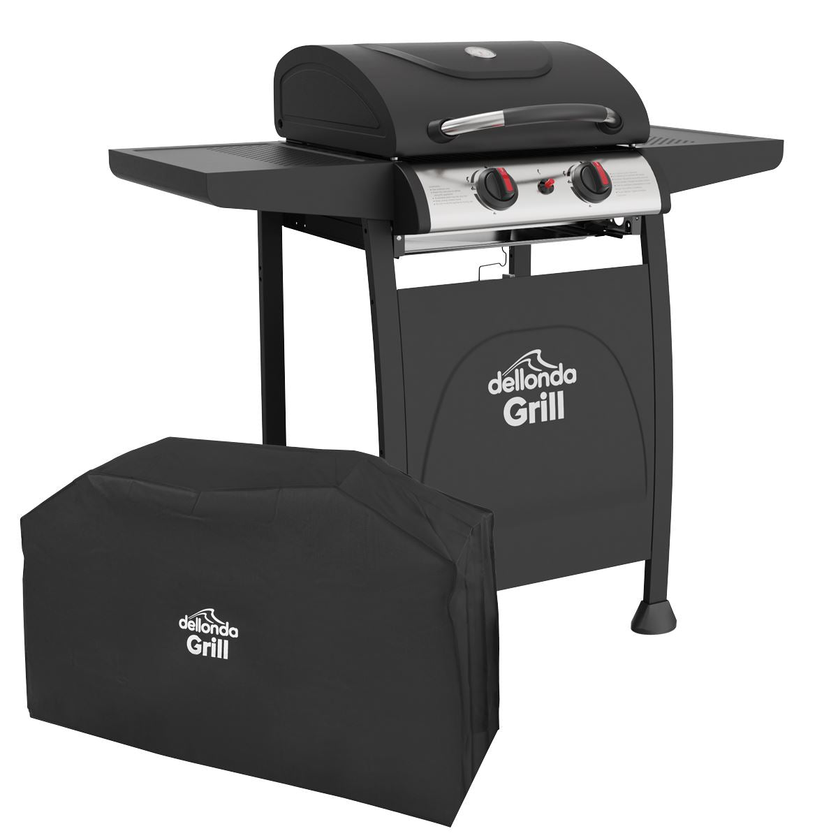 Sealey Dellonda 2 Burner Gas BBQ Grill with Piezo Ignition, Thermometer & Cover DG227