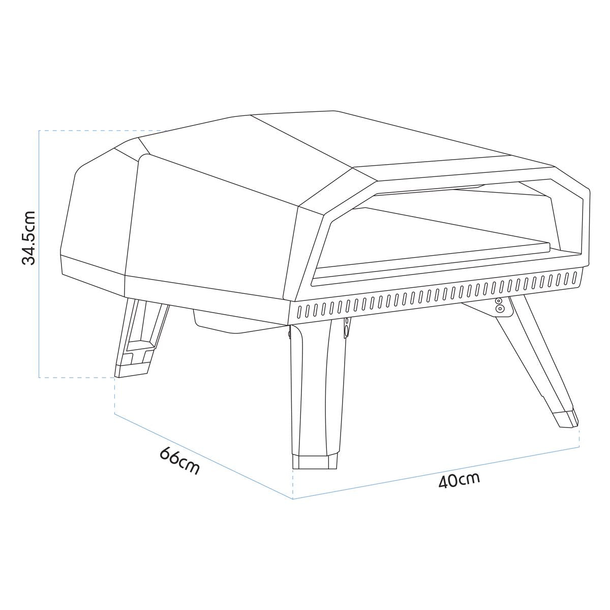 Sealey Dellonda Gas Pizza Oven with Gas Regulator, Water Resistant Cover/Carry Bag & 12" Pizza Peel DG257