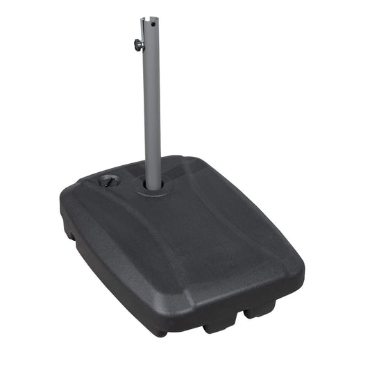 Dellonda 60L Fillable Parasol Base Wheels Cross Base Water Or Sand Filled DG266