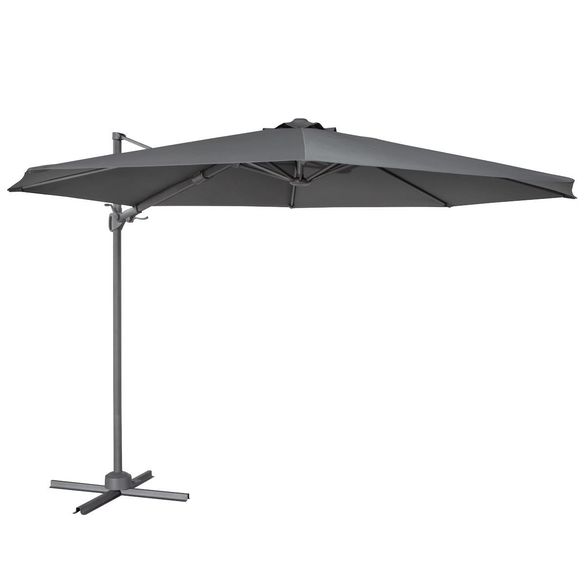 Sealey Dellonda 3m Garden Patio Cantilever Parasol Umbrella Tilt 360 Grey DG267