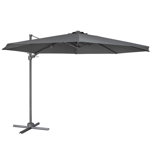 Sealey Dellonda 3m Garden Patio Cantilever Parasol Umbrella Tilt 360 Grey DG267