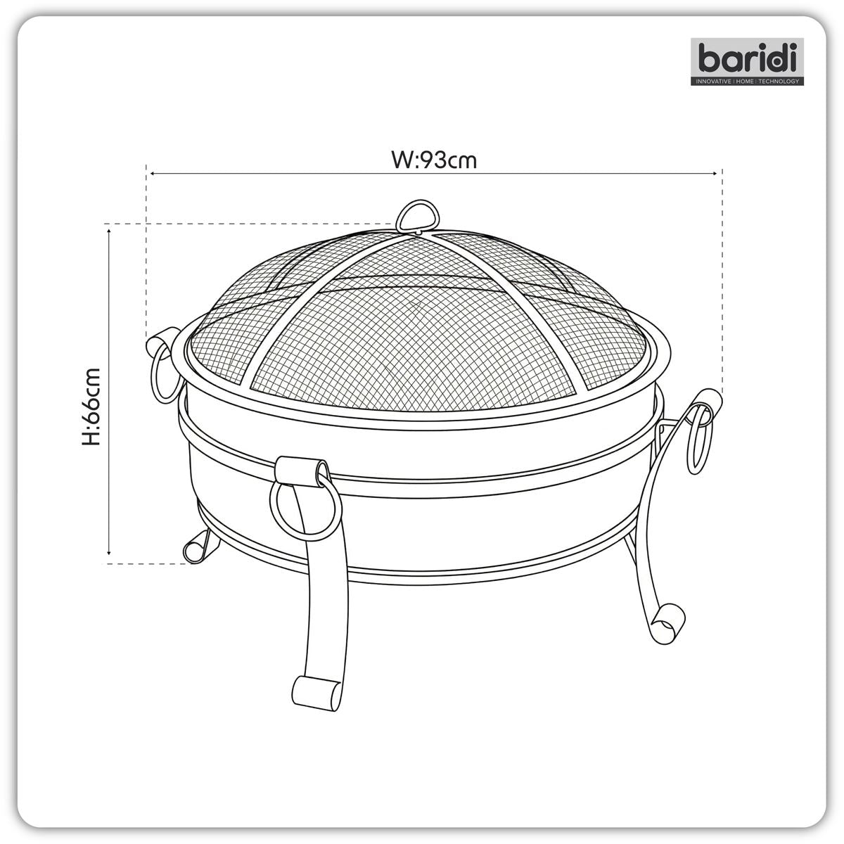 Sealey Dellonda 30" Deluxe 2-in-1 Outdoor Fire Pit & Coffee Table Antique Bronze Effect DG42