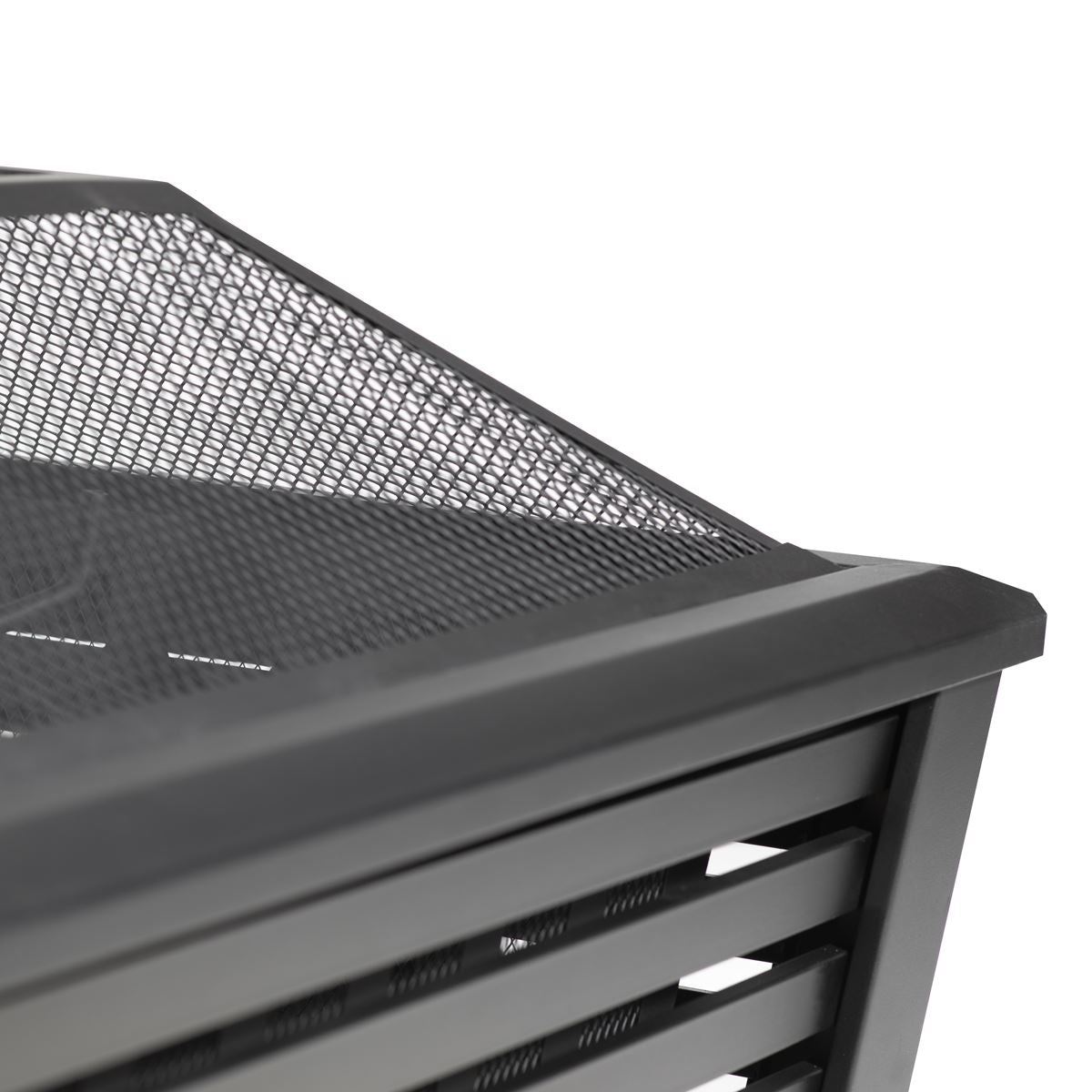 Sealey Dellonda 35" Square Outdoor Fire Pit, Black DG43