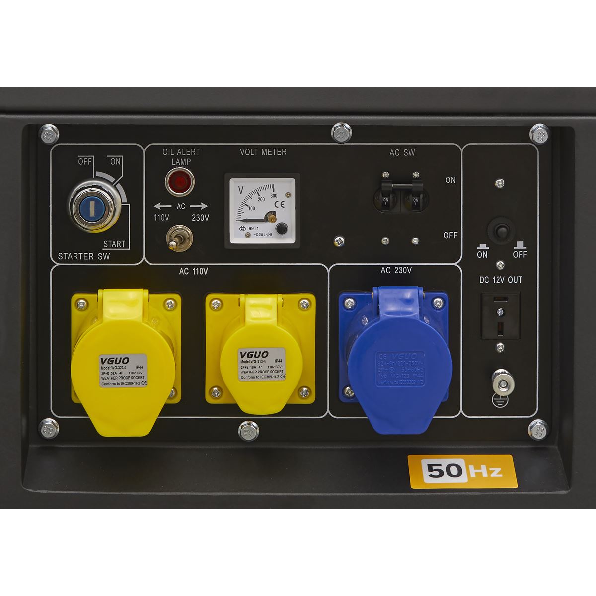 Sealey Diesel Generator 4 Stroke Engine 5000W 110/230V DG5000