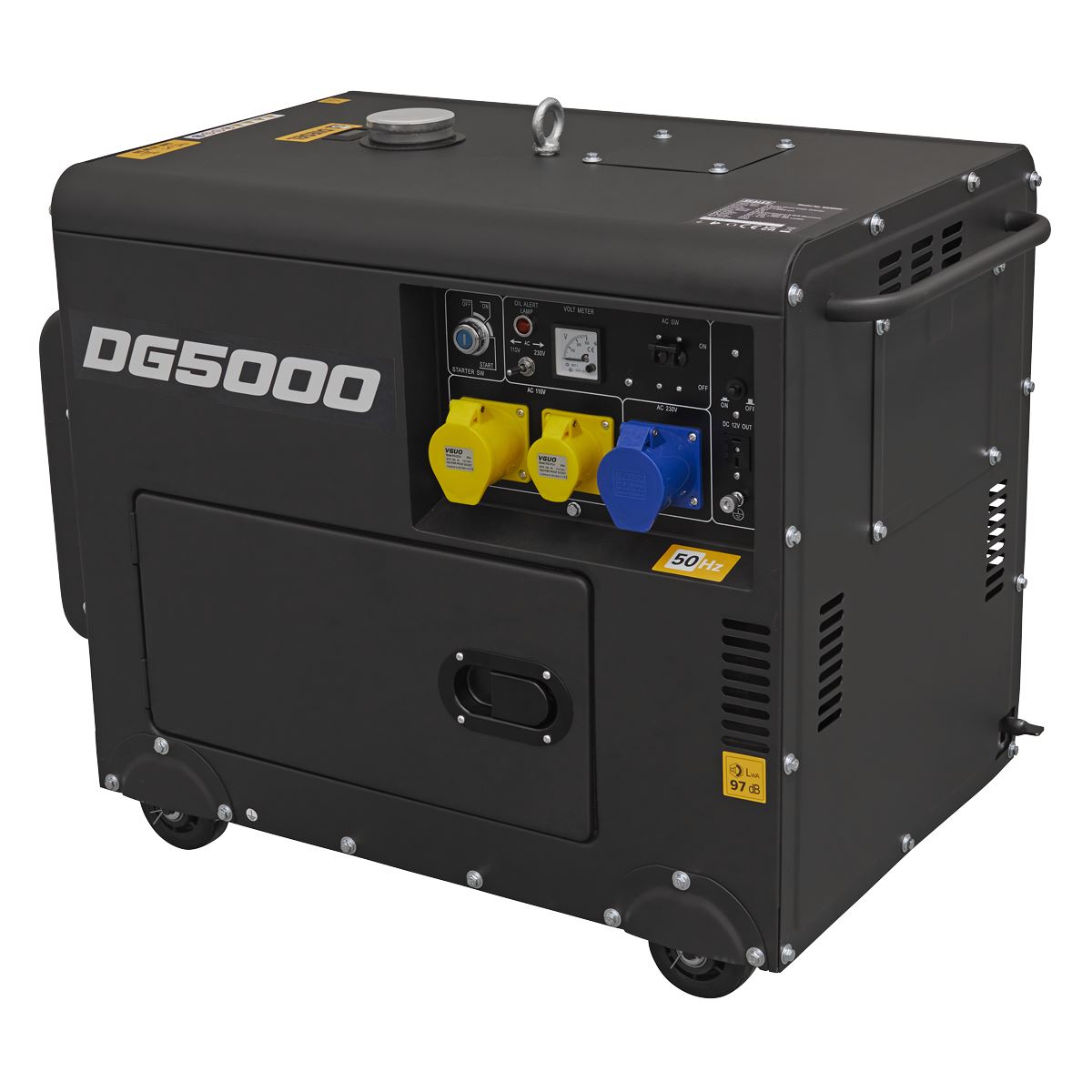 Sealey Diesel Generator 4 Stroke Engine 5000W 110/230V DG5000