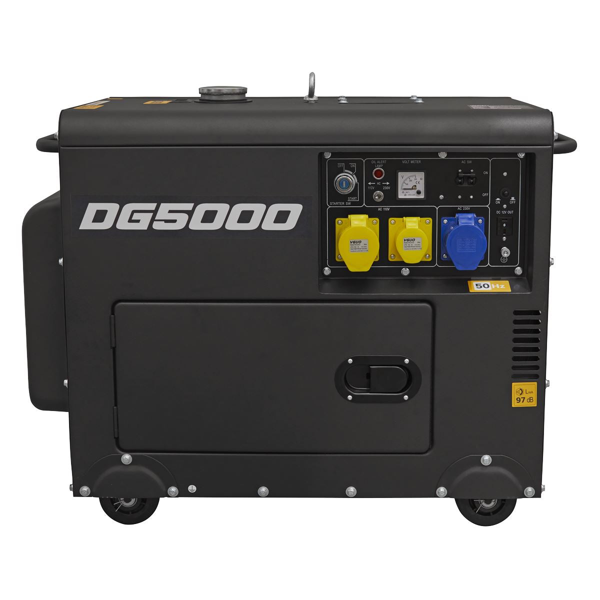 Sealey Diesel Generator 4 Stroke Engine 5000W 110/230V DG5000