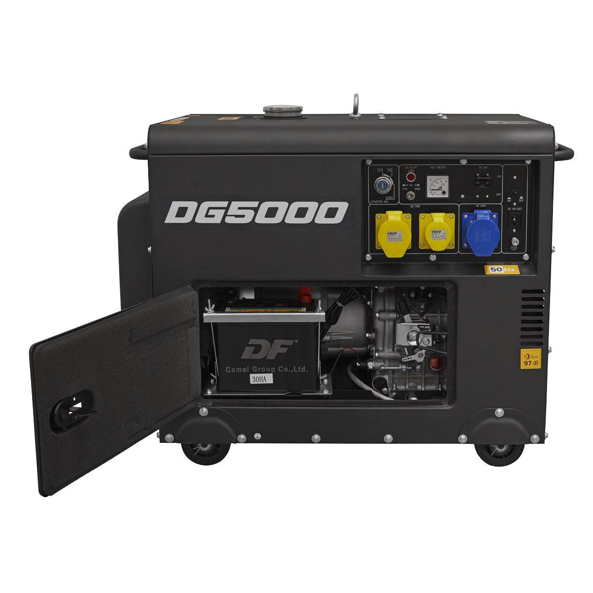Sealey Diesel Generator 4 Stroke Engine 5000W 110/230V DG5000