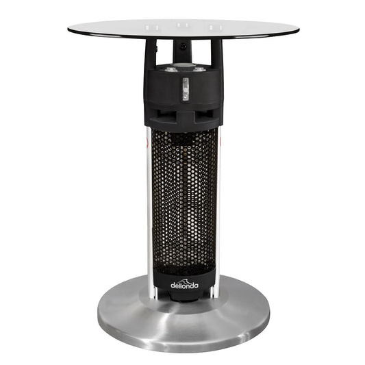 Sealey Dellonda Bistro Table with 1200W Heater, 65cm, Black/Stainless Steel DG62