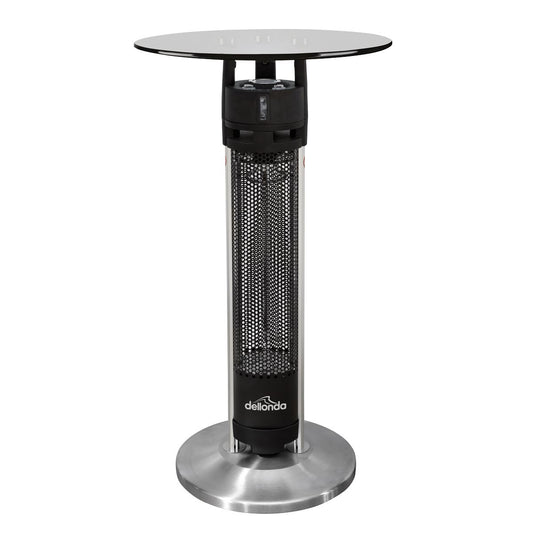 Sealey Dellonda Bistro Table with 1600W Heater, 95cm, Black/Stainless Steel DG63