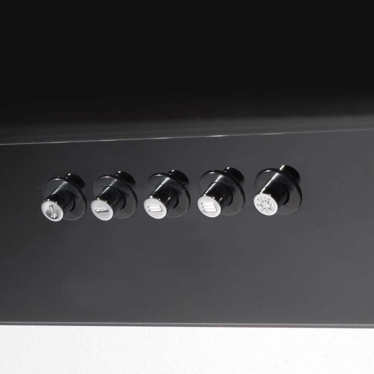 Sealey Baridi Angled Chimney Cooker Hood LED Lamp 90cm Black Glass DH106
