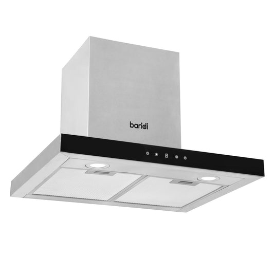 Baridi 60cm T Shape Chimney Cooker Hood Carbon Filters Stainless Steel DH130