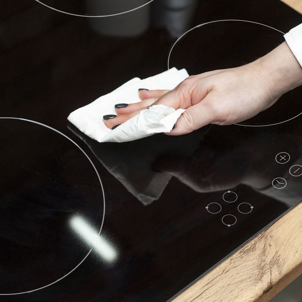Baridi Built In Ceramic Hob 4 Cooking Zone Black Glass 6000W Touch Control DH131