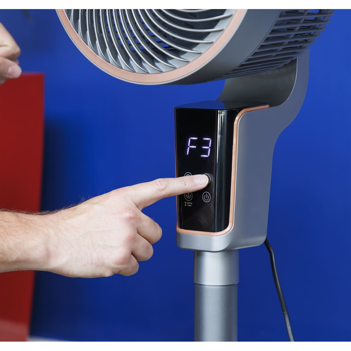 Sealey Baridi Pedestal Fan with Remote Control & 12hr Timer 12" - Grey DH141