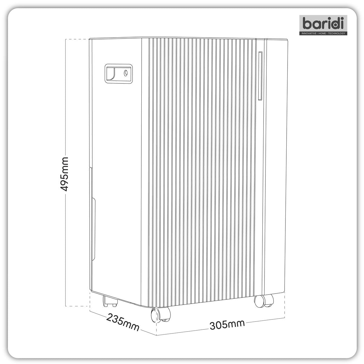Sealey Baridi Dehumidifier Digital Display & 24hr Timer 12L White 230V DH147