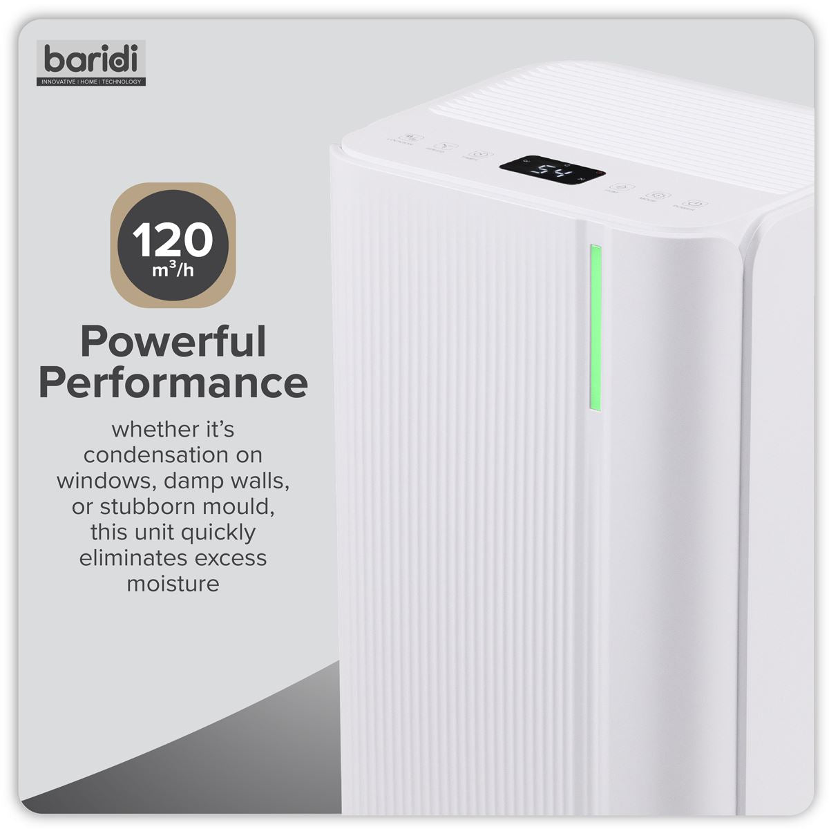 Sealey Baridi Dehumidifier Digital Display & 24hr Timer 12L White 230V DH147