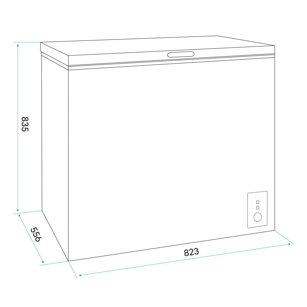 Sealey Baridi Chest Freezer 199L -12 to -24 C Adjustable Thermostat Black DH151