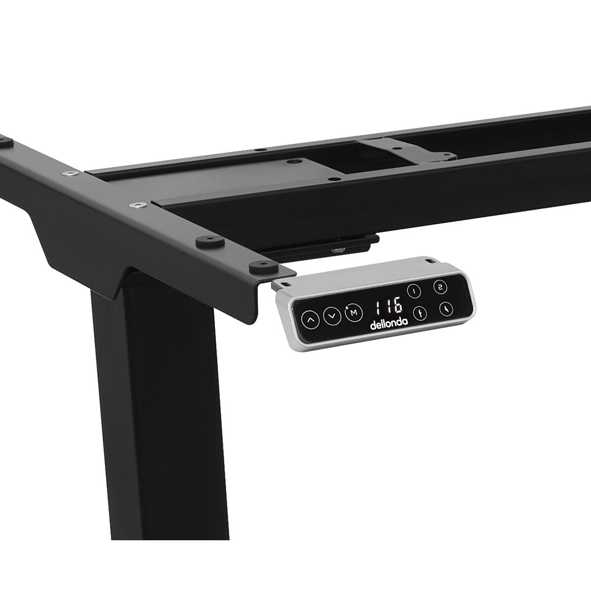 Dellonda Black Electric Adjustable Desk Frame Digital Controls Heavy Duty DH16