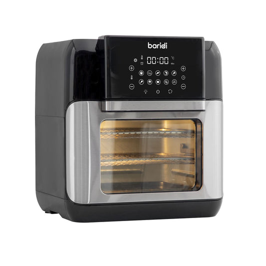 Baridi Air Fryer and Rotisserie 10 Preset Programs 1500W 12L Black Silver DH170