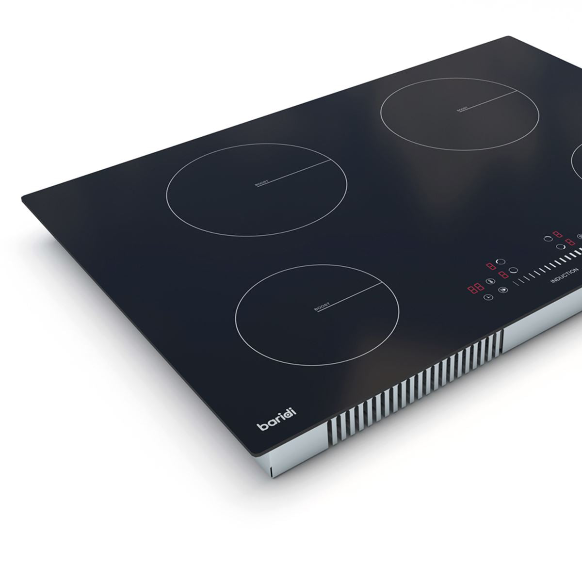 Sealey Baridi 77cm Built-In Induction Hob with 4 Cooking Zones, 7200W, Boost Function, 9 Power Levels, Touch Control & Timer, Hardwired DH179