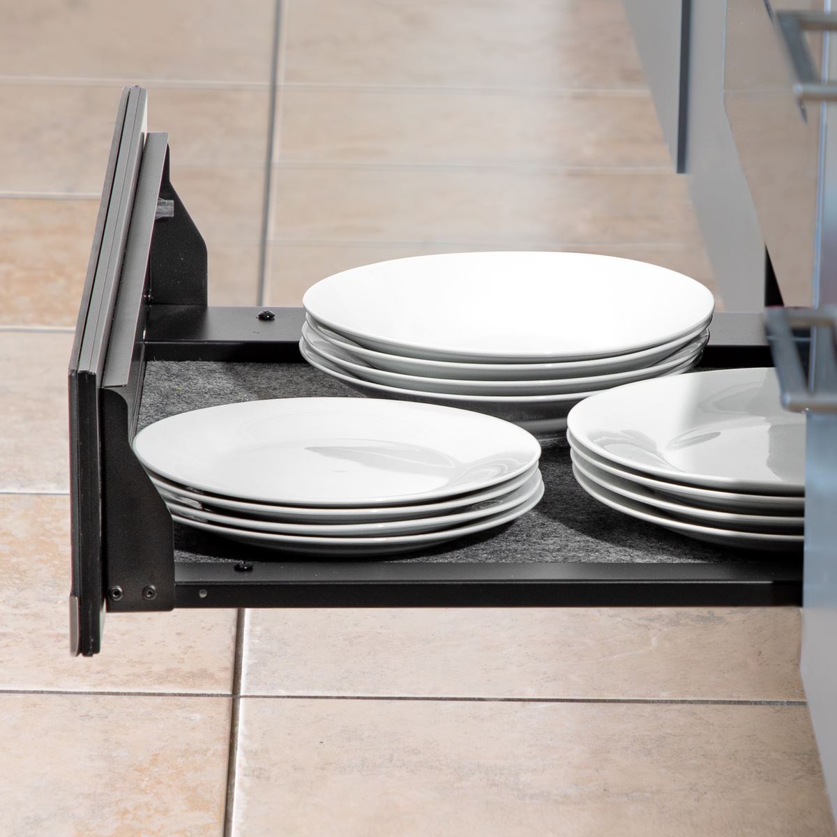 Sealey Baridi 60cm Built In Warming Drawer Push-Open Anti-Slip Mat Black DH201
