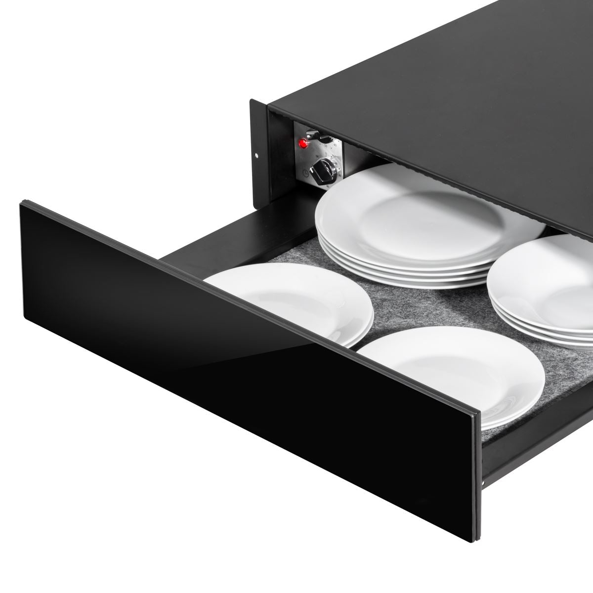Sealey Baridi 60cm Built In Warming Drawer Push-Open Anti-Slip Mat Black DH201