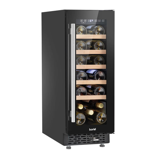 Baridi 20 Bottle Slim 30cm Built In Wine Cooler Touchscreen Control Black DH203