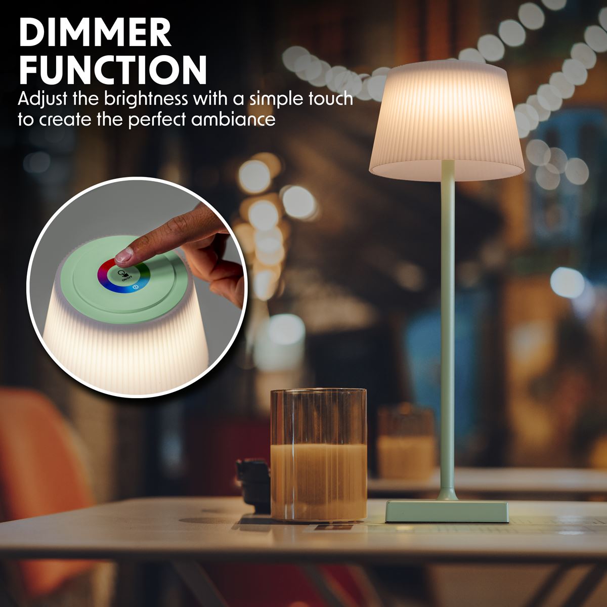 Sealey Dellonda Rechargeable Table Lamp Home Office Restaurant RGB Colour DH214