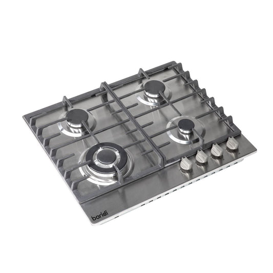 Baridi Gas Hob with 4 Cooking Zones 60cm Stainless Steel 8kW DH225