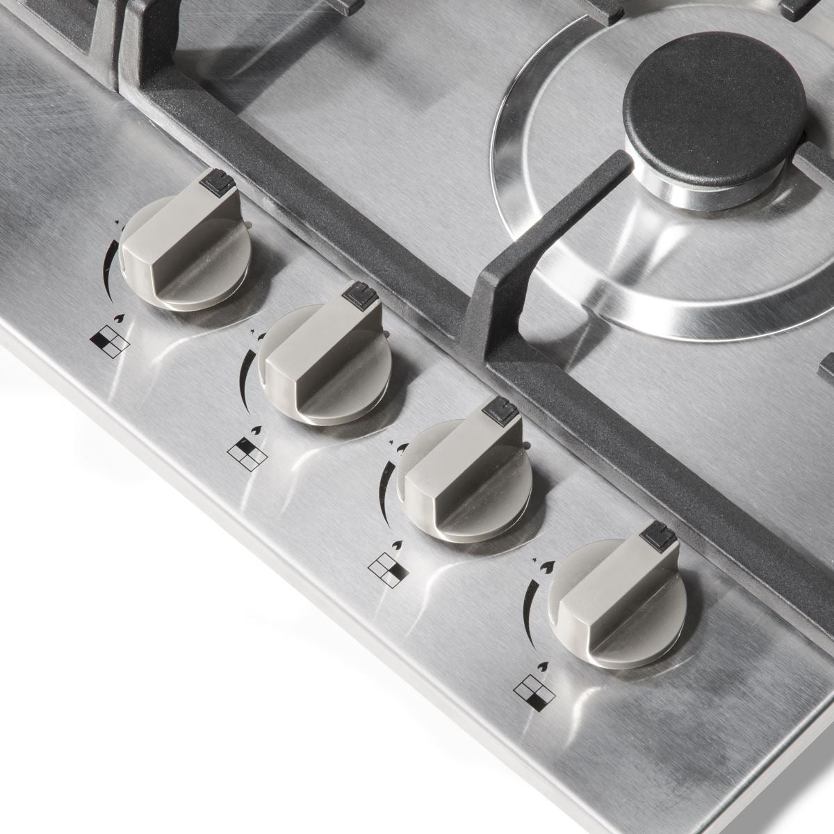 Baridi Gas Hob with 4 Cooking Zones 60cm Stainless Steel 8kW DH225
