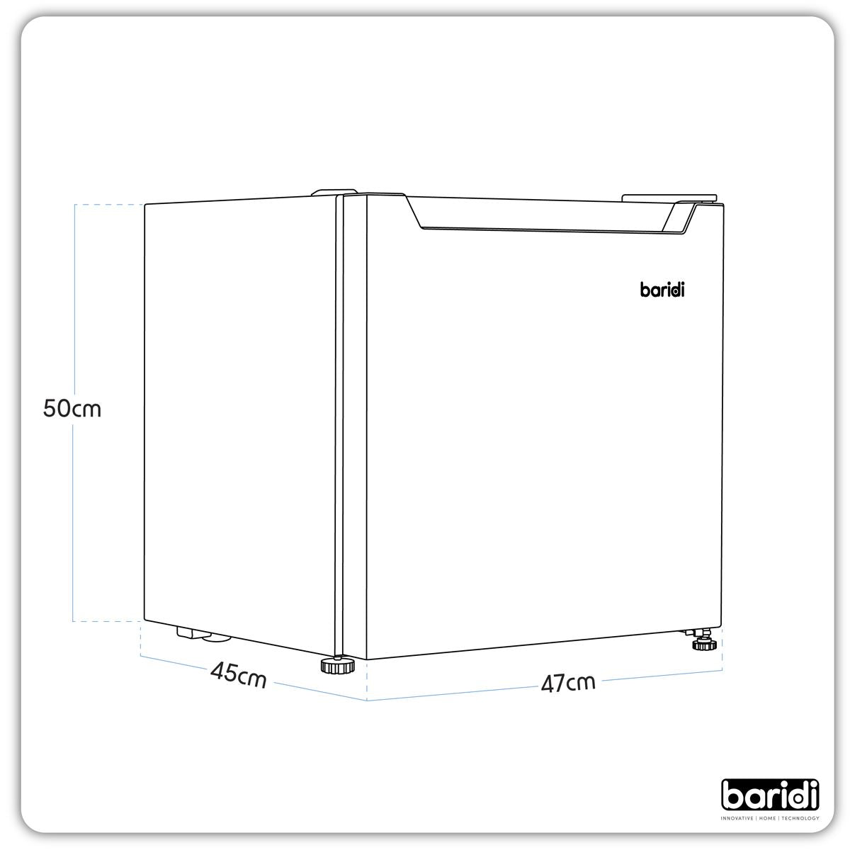 Sealey Baridi Tabletop Fridge with Ice Box 46L Capacity 220-240V DH257