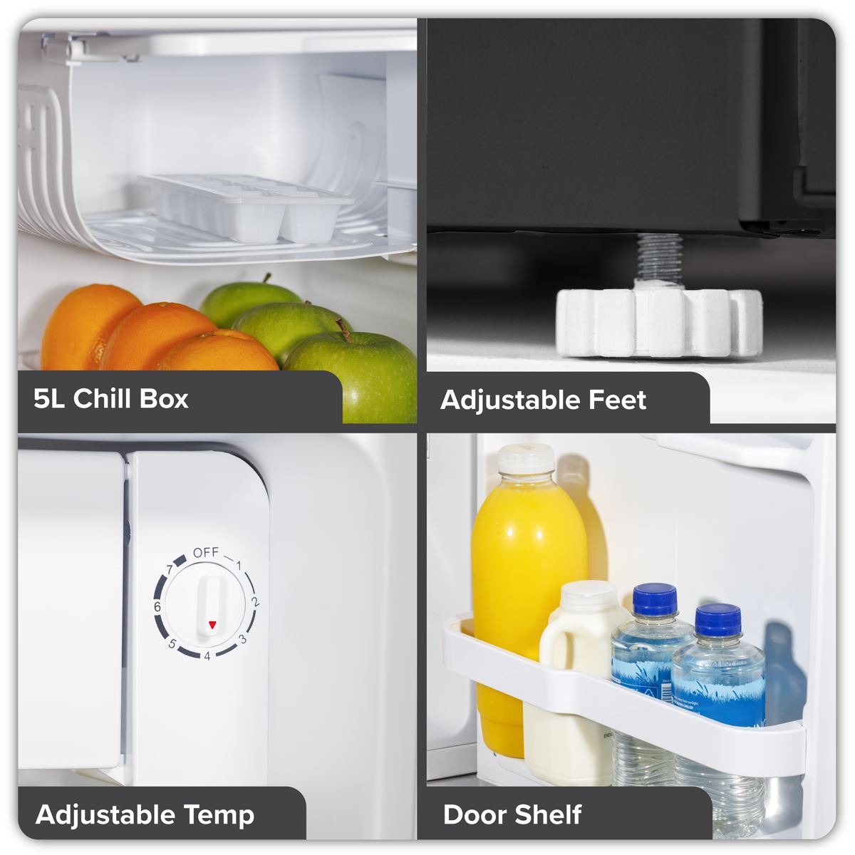 Sealey Baridi Tabletop Fridge with Ice Box 46L Capacity 220-240V DH257