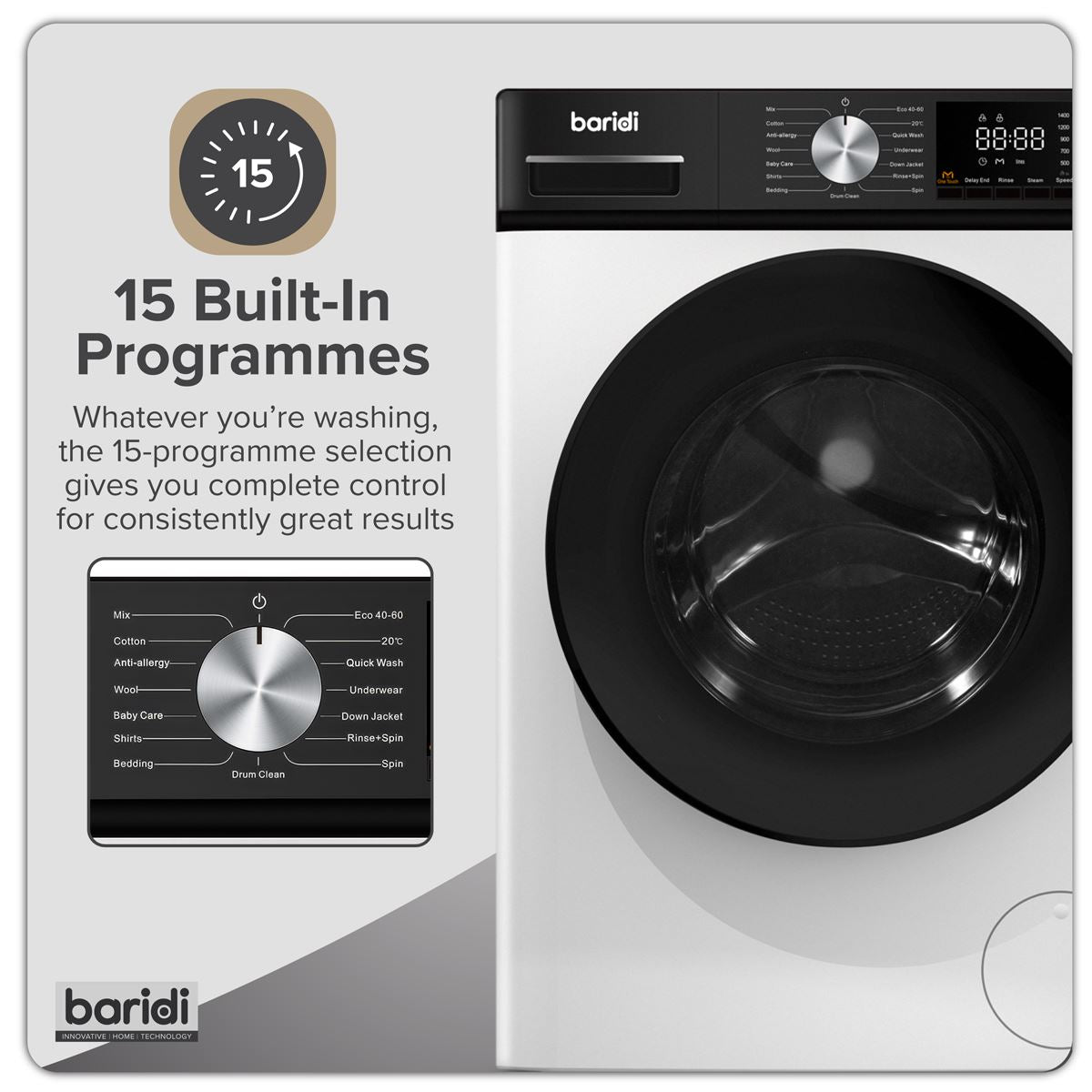 Sealey 8kg Washing Machine, Front Loading, 1400rpm Energy Rating A � White DH262