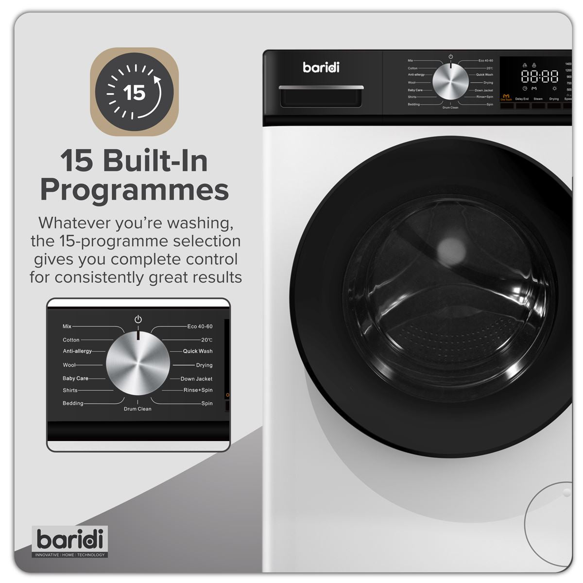 Sealey 8/5kg Washer Dryer, Front Loading, 1400rpm Energy Rating A � White DH263