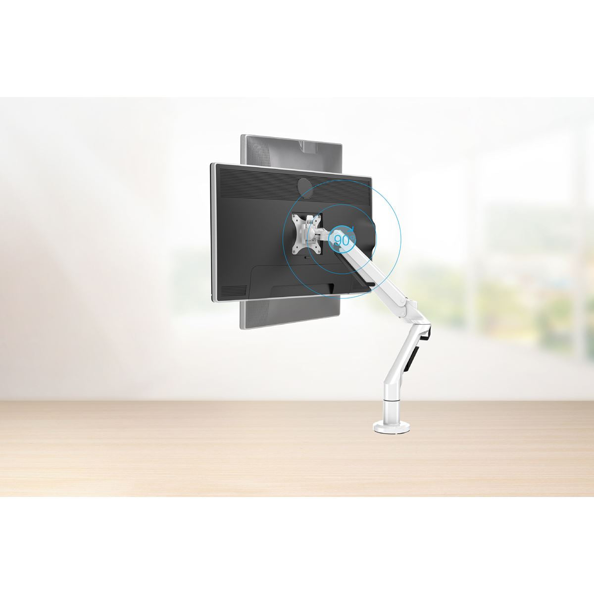 Dellonda Single Monitor Arm 12kg Load Capacity 17-36" Screens White DH26