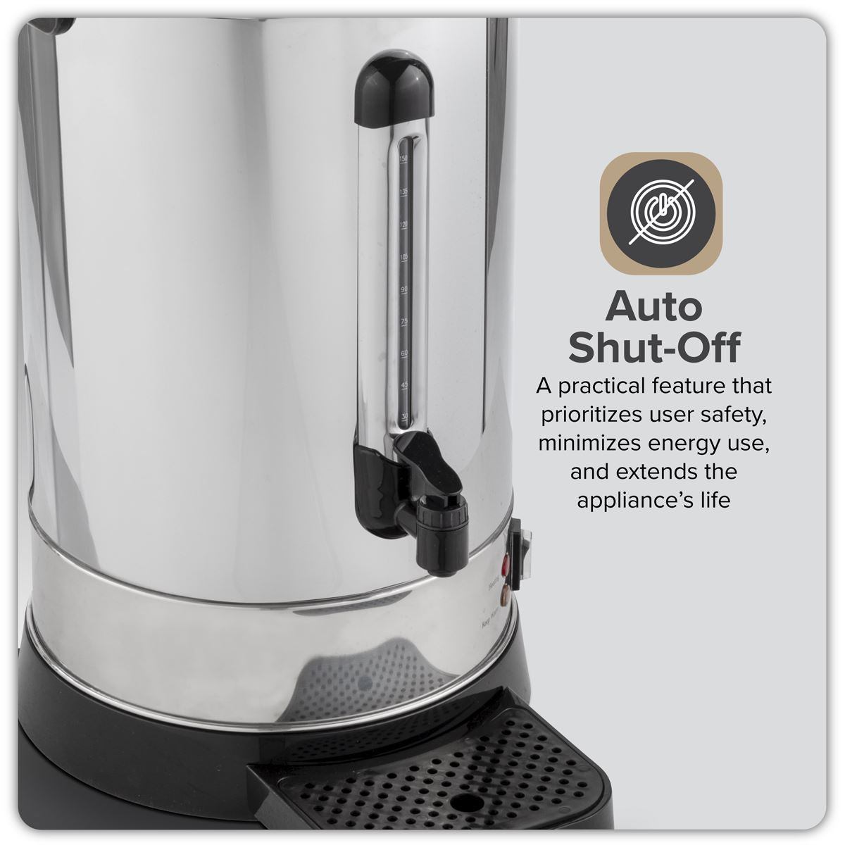 Sealey Baridi Hot Water Boiler, Tea Urn, 20L Capacity, Stainless Steel DH270