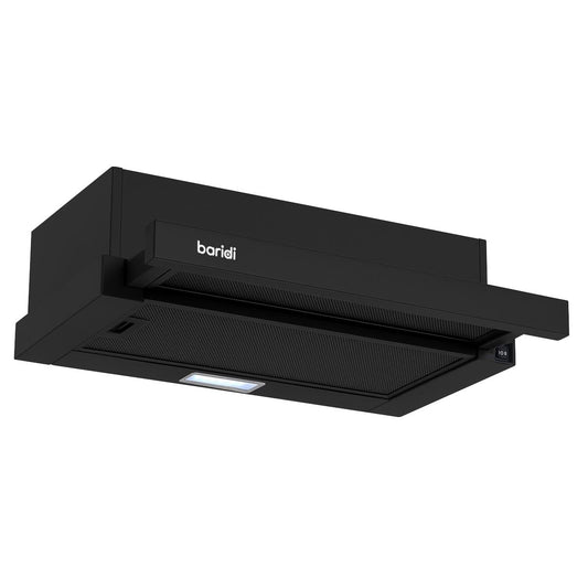 Sealey Baridi Telescopic Cooker Hood with Aluminium Filters 60cm Black DH287
