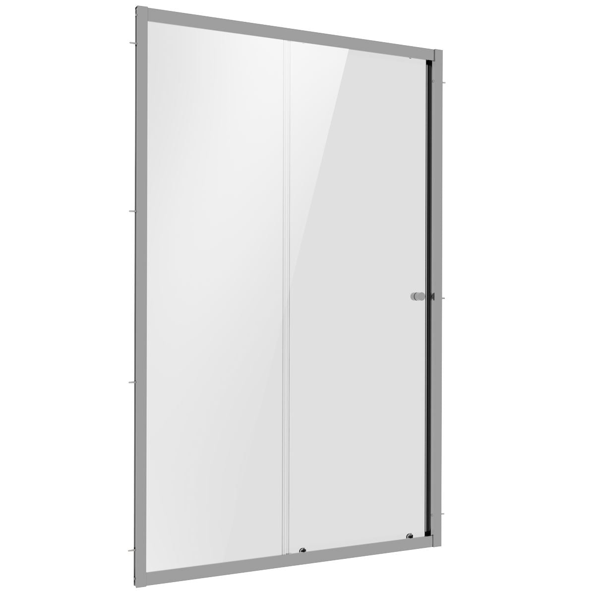 Baridi Sliding Shower Door 1000 x 1850mm 6mm Temp Glass Reversible Chrome DH292