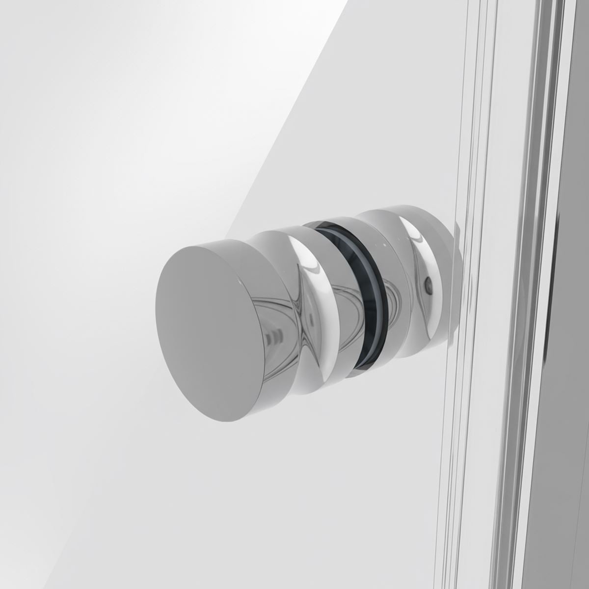 Baridi Sliding Shower Door 1000 x 1850mm 6mm Temp Glass Reversible Chrome DH292