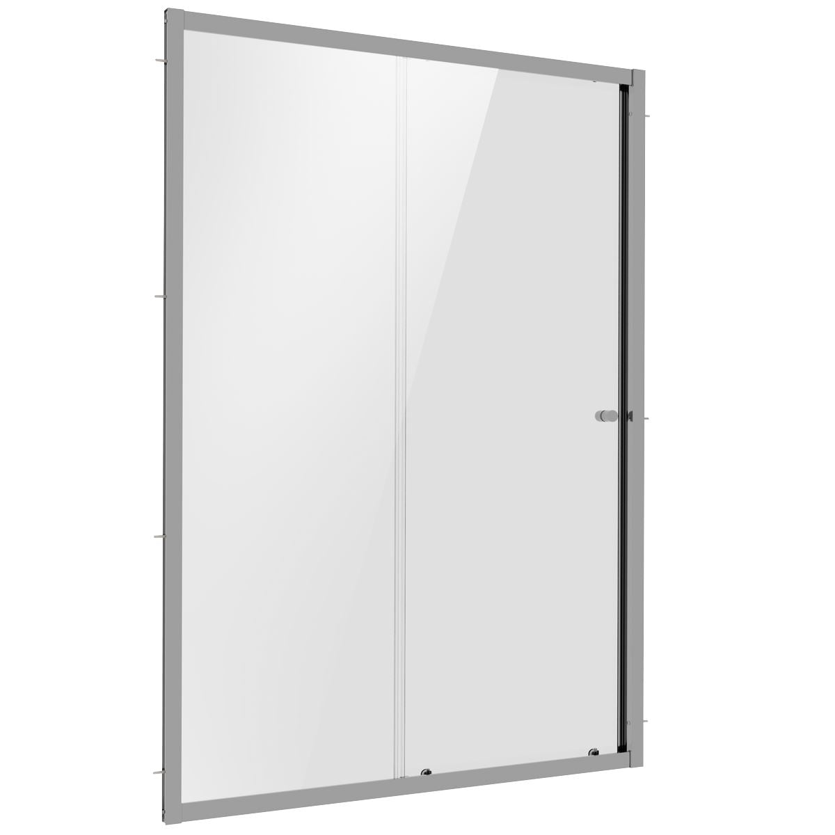 Baridi Sliding Shower Door 1200 x 1850mm 6mm Glass Reversible Chrome DH294