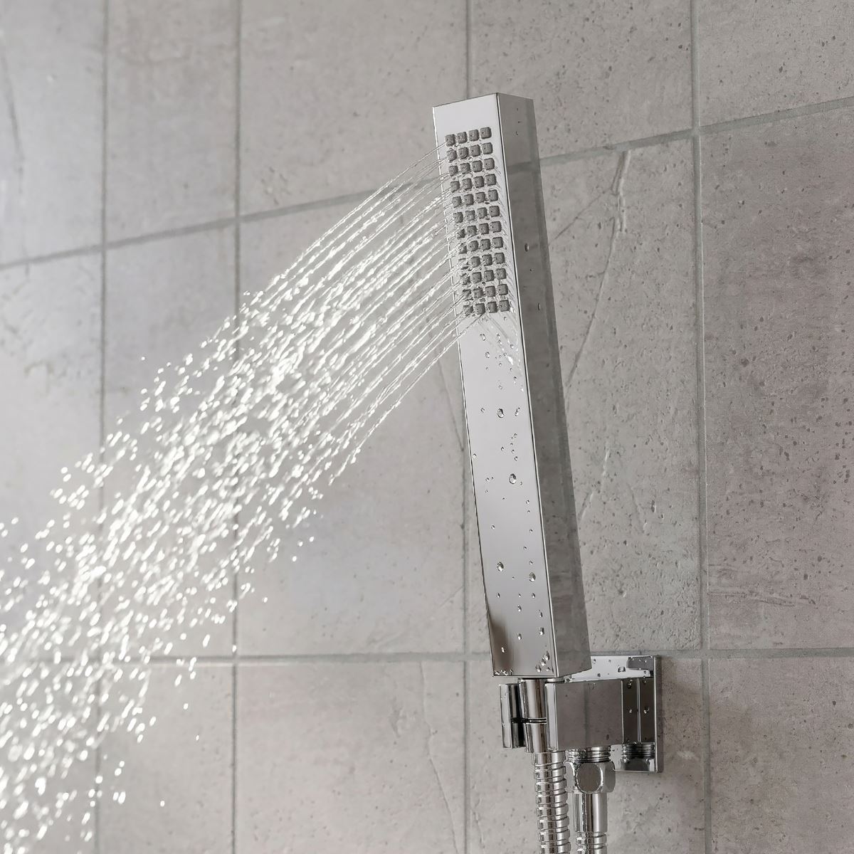 Sealey Concealed Thermostatic Shower Set 20 x 20cm Square Head & Hand Shower - Chrome DH320