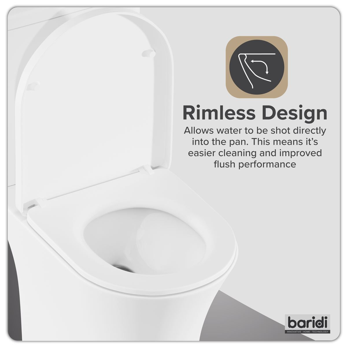 Sealey Baridi Close-Coupled Toilet with Soft Close Seat, Dual Flush Cistern & Rimless Flush � White DH332